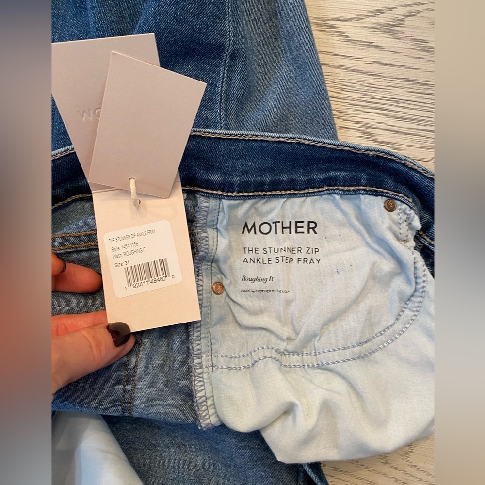 mother denim the stunner ankle zip fray jean - Picture 9 of 11